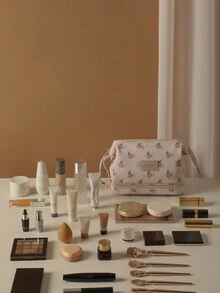 1 件女士便攜式旅行化妝包,大容量洗漱用品收納包,適合出差和旅行期間化妝和護膚品