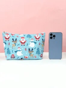 聖誕節 聖誕裝飾品 聖誕節裝飾 聖誕禮物 聖誕包 時尚可愛 大容量 便攜式耐用化妝包 化妝收納盒 化妝收納化妝包 化妝袋 聖誕禮品袋 適合女士旅行 聖誕飾品