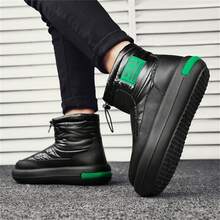 雪地靴男鞋2023新款冬季保暖内衬保暖防寒加厚毛一体羽绒鞋 - 綠色 - 查看 8