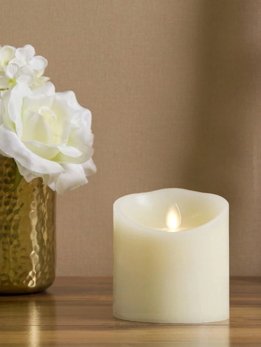 1入組LED無火蠟燭（不含電池），搖擺著的假蠟燭裝飾，適用於情人節、婚禮、生日、臥室裝飾