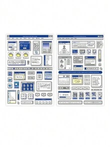 Incluye 2 Hojas De Etiquetas, Serie De Laboratorio De Investigación, Pegatina De Papel Sintético Para Decoración De Diario Y Álbum De Recortes De Estilo Coreano, 1 Ud.