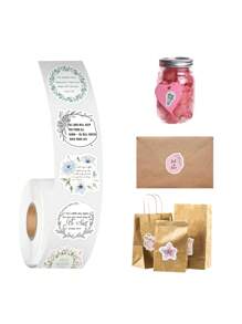 500pcs Inspired Christian Stickers Roll, Bible Verse Stickers, Blossoms Stickers Perfect For Water Bottle Laptop Scrapbooking Decals Christian Gifts Bible Journaling Supplies Back To School - Multicolor - View 2