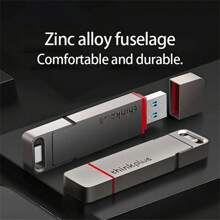 Thinkplus 1 件 Usb 隨身碟 128gb 256gb 512gb 1tb 2tb,usb 3.2 記憶棒筆式驅動器 Usb 棒鑰匙防水適用於 Pc 平板電腦筆記型電腦 Tu200 Pro,鋅合金 - 灰色 - 查看 9