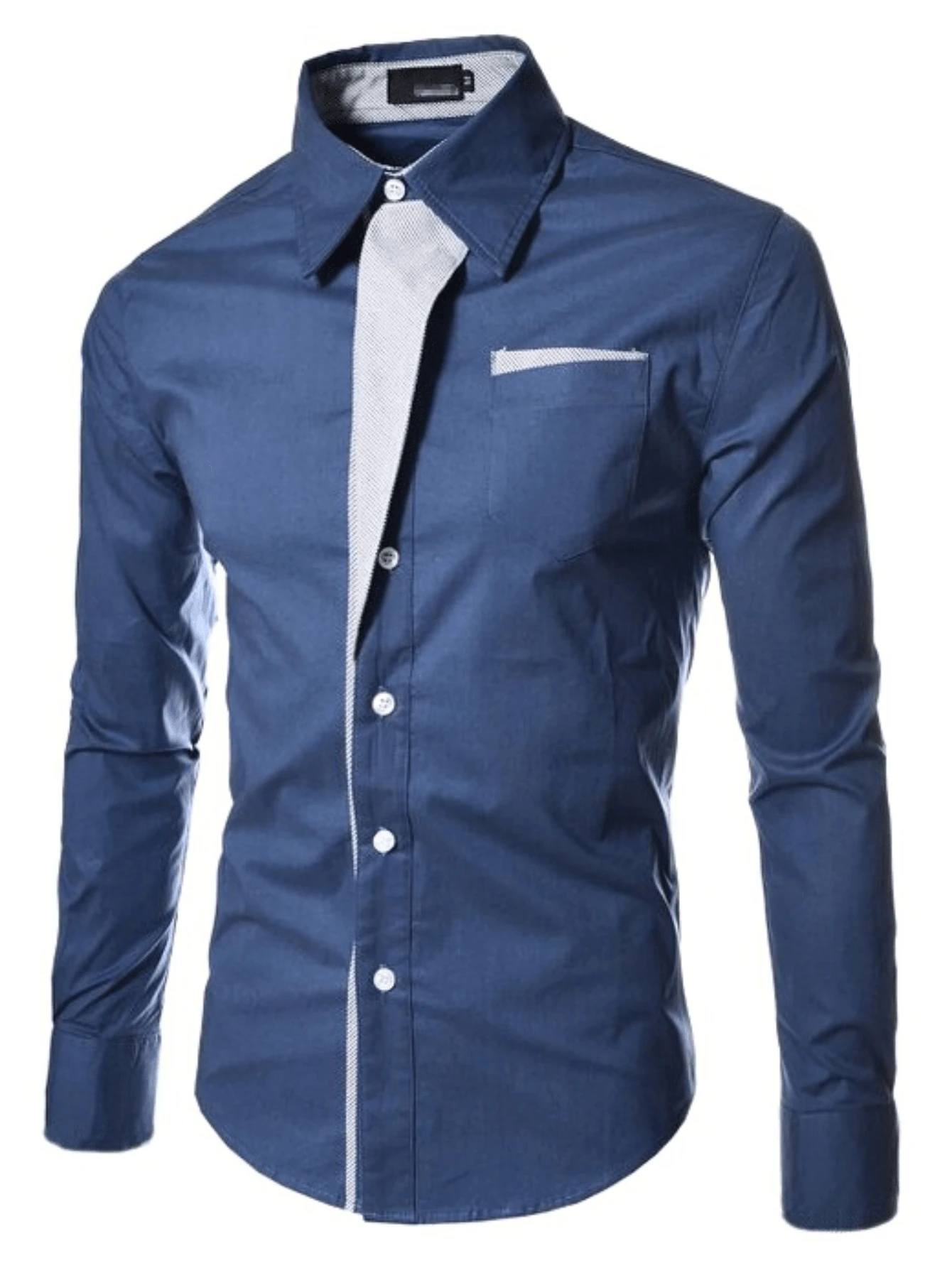 Men Shirts - Navy Blue - View 1