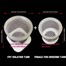 1件塑料魚卵孵化器,用於胎生魚和孔雀魚的繁殖。這種胎生魚隔離箱可用於孵化和保護魚缸中的小魚,對於孔雀魚的繁殖非常有助益。懸掛式設計易於使用,並具有水族網和母魚產房的功能。 - 白色 - 查看 5