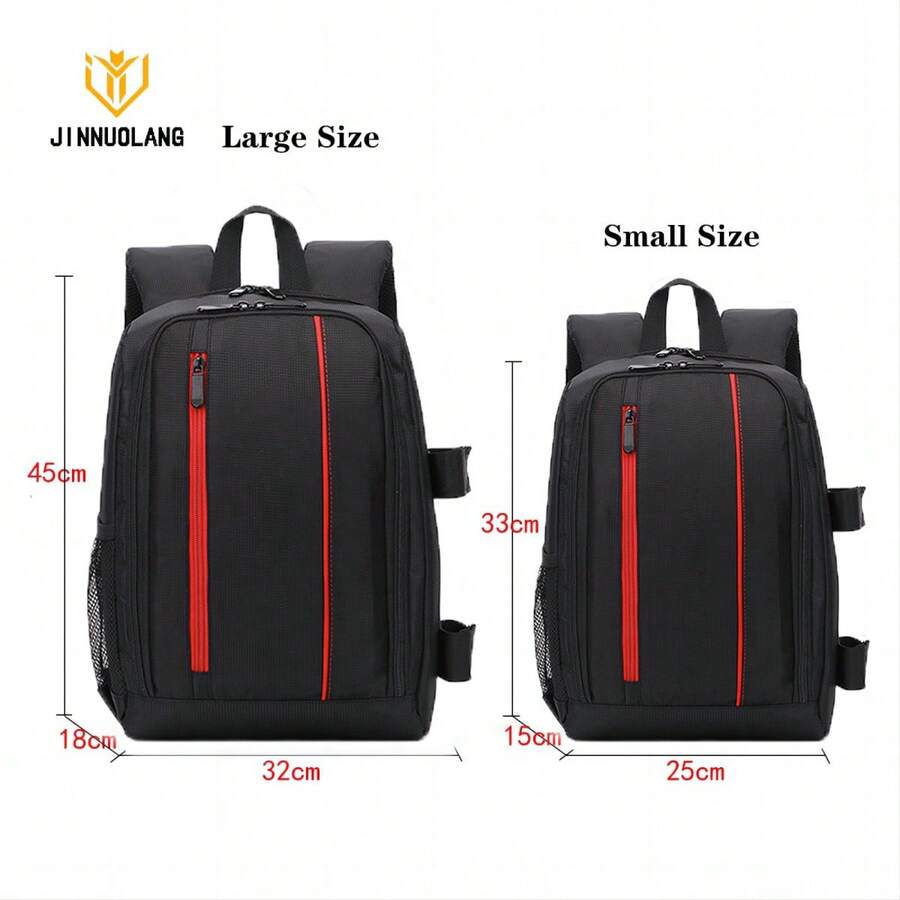 Dslr Camera Backpack Waterproof Lightweight Large Capacity For Canon Nikon Panasonic Mirrorless Camera - Red - View 1