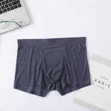 3件/組高級男式內褲，包括短褲和緊身褲，無縫一體平角性感透氣冰絲性感短褲，聖誕禮盒風格，隨機混色 - 彩色 - 查看 3