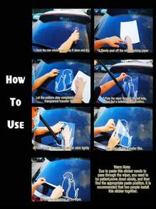 Dog And Cat Rear Wiper Sticker For Car Funny Cartoon Moving Tail Animal Wave Wiper Decals Waterproof Rear Windshield Wiper Blade Stickers For Truck Suv Decor - Color - View 6