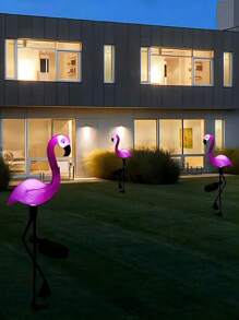 1个/3个太阳能火烈鸟路径灯，防水火烈鸟LED景观灯，适用于草坪、露台、池塘、门廊、后院装饰，是圣诞节、感恩节送给家人的最佳礼物，也适合秋季装饰、室内外装饰。 - 彩色 - 查看 9