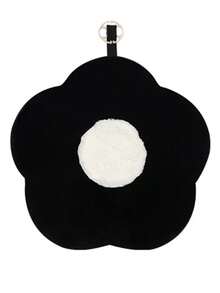 2pcs Multicolor Egg Flower Print Car Seat Cushion, Winter Plush Warmth Anti-Cold Car Seat Cover, Simple And Luxury Car Interior Accessory - Multicolor - View 6