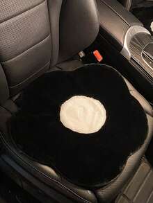 2pcs Multicolor Egg Flower Print Car Seat Cushion, Winter Plush Warmth Anti-Cold Car Seat Cover, Simple And Luxury Car Interior Accessory - Multicolor - View 8