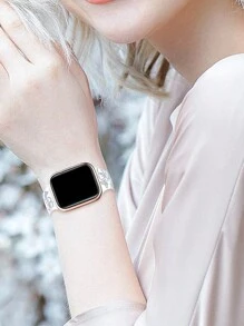 3 Packs Floral Engraved Band Compatible With Apple Watch Bands For Women 40mm 41mm 38mm 42mm 44mm 45mm 49mm, Silicone Cute Wildflowers Sport Laser Strap For Bands Series 9 Ultra SE 8 6 5 4 3 2 1 Valentines