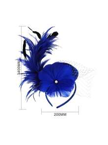 夸張的羽毛舞臺表演婚紗頭紗攝影照片化裝節日裝飾