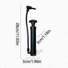 1pc Black Portable Mini Basketball Air Pump, Micro Inflator For Football, Volleyball, Bicycle - Black - View 2