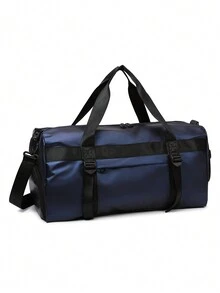 藍色戶外假日禮物袋,y2k未來主義暖色調冬季運動袋,旅行多功能收納防水便攜袋