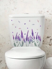 1 Miếng Hoa oải hương In Phòng vệ sinh Che phủ Hình dán Đối với Phòng tắm , Nhà  Trang trí Giấy dán tường - Nhiều màu - Xem 6