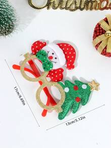 1只多色毛毡聖誕眼鏡,有趣的眼鏡,聖誕派對禮物,裝飾