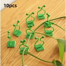 10入組綠色植物固定夾藤蔓攀爬鉤,鐵絲夾子,棚架枝形扣 - 彩色 - 查看 1