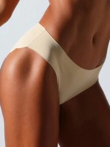 6条装女士纯色舒适冰丝波浪边内裤 - 彩色 - 查看 2