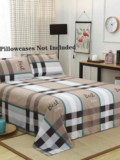 1pc Fashionable And Simple Style Bed Sheet 1pc For Home Use, Soft And Comfortable, Dustproof, Machine Washable (Pillowcase Not Included)