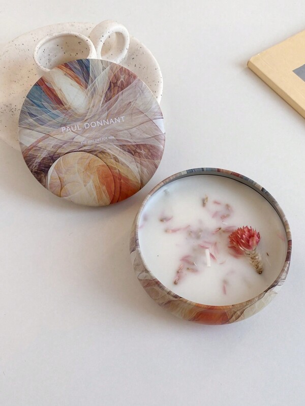 A Handmade Soy Wax Candle In A Tin With Long-Lasting Aroma, Perfect For Bedroom, Home Use, Unique, High-End And Romantic Fragrance, A Decorative Gift For Girls,Gifts Birthday Graduation