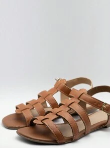 Women Flat Sandals - Lạc đà - Xem 4