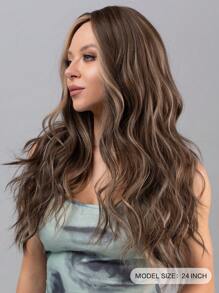 多色24吋中段捲曲合成女假髮日常使用 - 彩色 - 查看 3