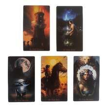 怪奇世界大尺寸12x7cm英文卡牌套裝,包含指南書適合假日派對、朋友禮物、命運占卜板遊戲用的撲克牌 - 彩色 - 查看 6