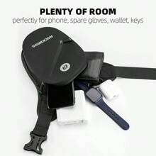 ROCKBROS Motorcycle Drop Leg Bag Small Waterproof for Men Women Bike Riding Cycling Hiking Waist Pack Thigh Fanny Pouch Outdoor Travel Camping Casual Daypack Black - 黑色 - 查看 4