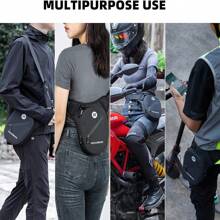 ROCKBROS Motorcycle Drop Leg Bag Small Waterproof for Men Women Bike Riding Cycling Hiking Waist Pack Thigh Fanny Pouch Outdoor Travel Camping Casual Daypack Black - 黑色 - 查看 7