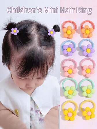 T-302】くまヘアリボン キッズヘアゴム キッズヘアリボン くまさん刺繍