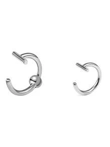 2 件裝個人化夾式唇釘、唇夾、唇環、鼻釘、鼻環套裝,由 316l 不銹鋼/鈦鋼製成 - 銀色 - 查看 5