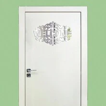 '歡迎'圖案自粘鏡面牆貼1公釐厚度,適用於裝飾臥室、客廳、浴室及婚禮、生日派對用品