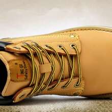 男女款防砸、防刺、耐磨、登山、焊接、耐热、防水鞋，户外运动透气钢头工作靴，皮鞋，徒步靴 - 卡其色 - 查看 7