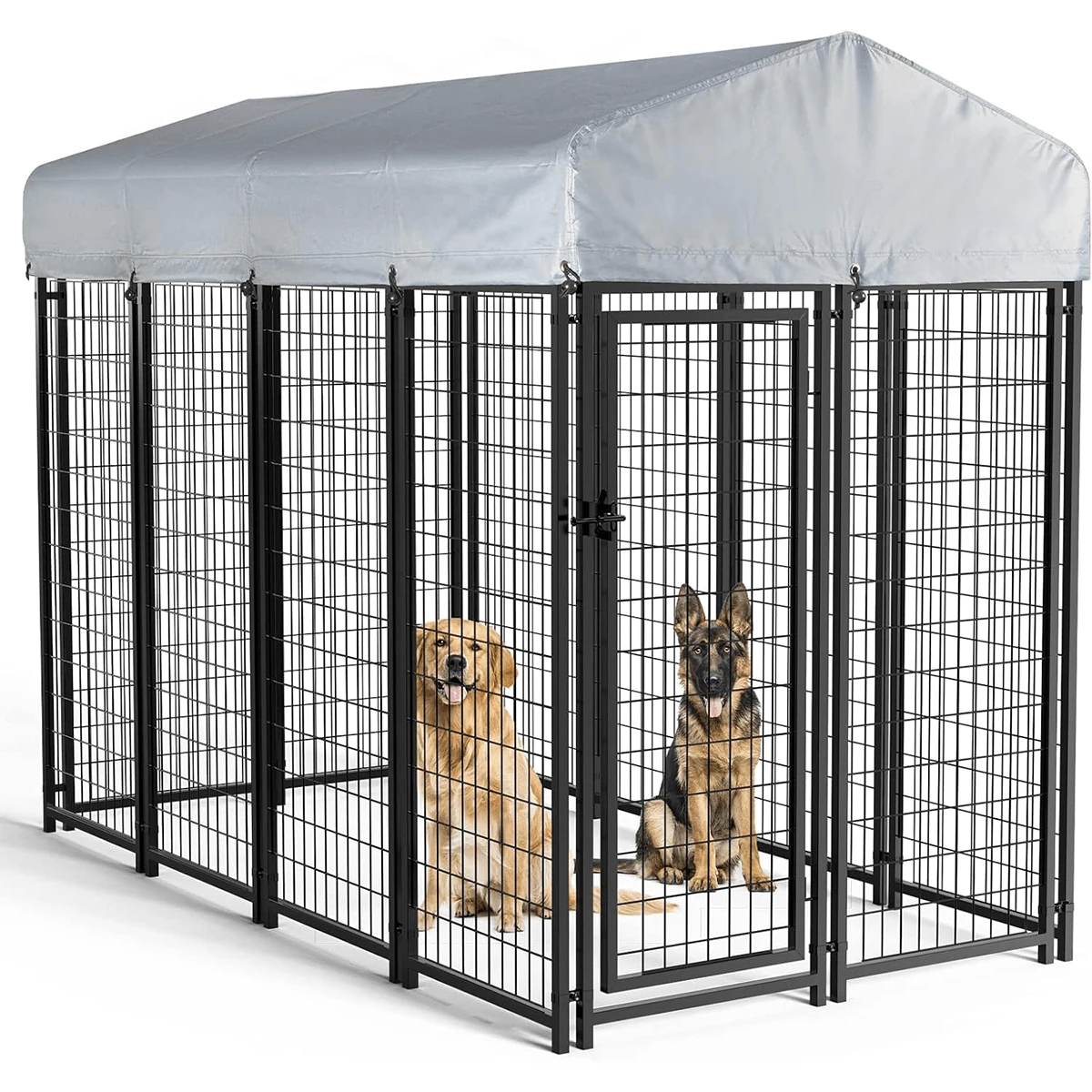 VITESSE 8x4x6 FT Outdoor Dog Kennel for Large Dogs, Heavy Duty Welded