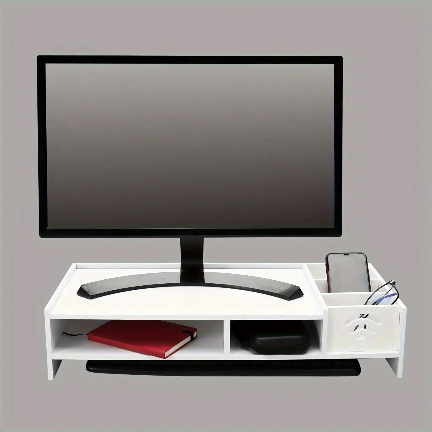 Supporto Per Monitor Da Scrivania Da 19,2 Pollici, Alzata In Legno A ...