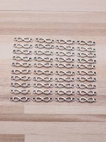 40pcs/bag 21x5mm (0.83x0.2inch) Antique Silver Color Infinity Symbol Connector Charms Pendant For DIY Jewelry Making - Antique silver-40pcs - View 2