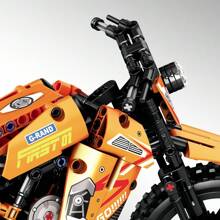 Moc積木機械組gt機車成人組裝高難度越野沙灘m1000機車模擬模型擺飾品節禮物 - 薑色 - 查看 4