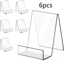 1/2/6 Chiếc Giá Sách Acrylic Trong Suốt Màn Hình Acrylic Giá Vẽ Giá Đỡ Để Hiển Thị Album Ảnh, Sách, Bản Nhạc, Sổ Tay, Tác Phẩm Nghệ Thuật, Đĩa CD, V. V. - Trong sáng - Xem 10