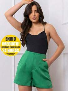 Women Shorts - màu xanh lá - Xem 5