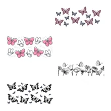 1pc Cartoon Printed Graffiti Water Bottle Sticker, 23cmx11cm - Black and White - View 2