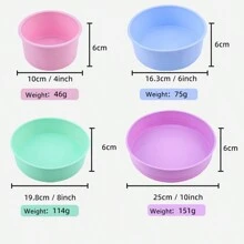 聖誕節圓形蛋糕模,矽膠模具烤盤,多尺寸蛋糕模具 - 紫色 - 查看 2