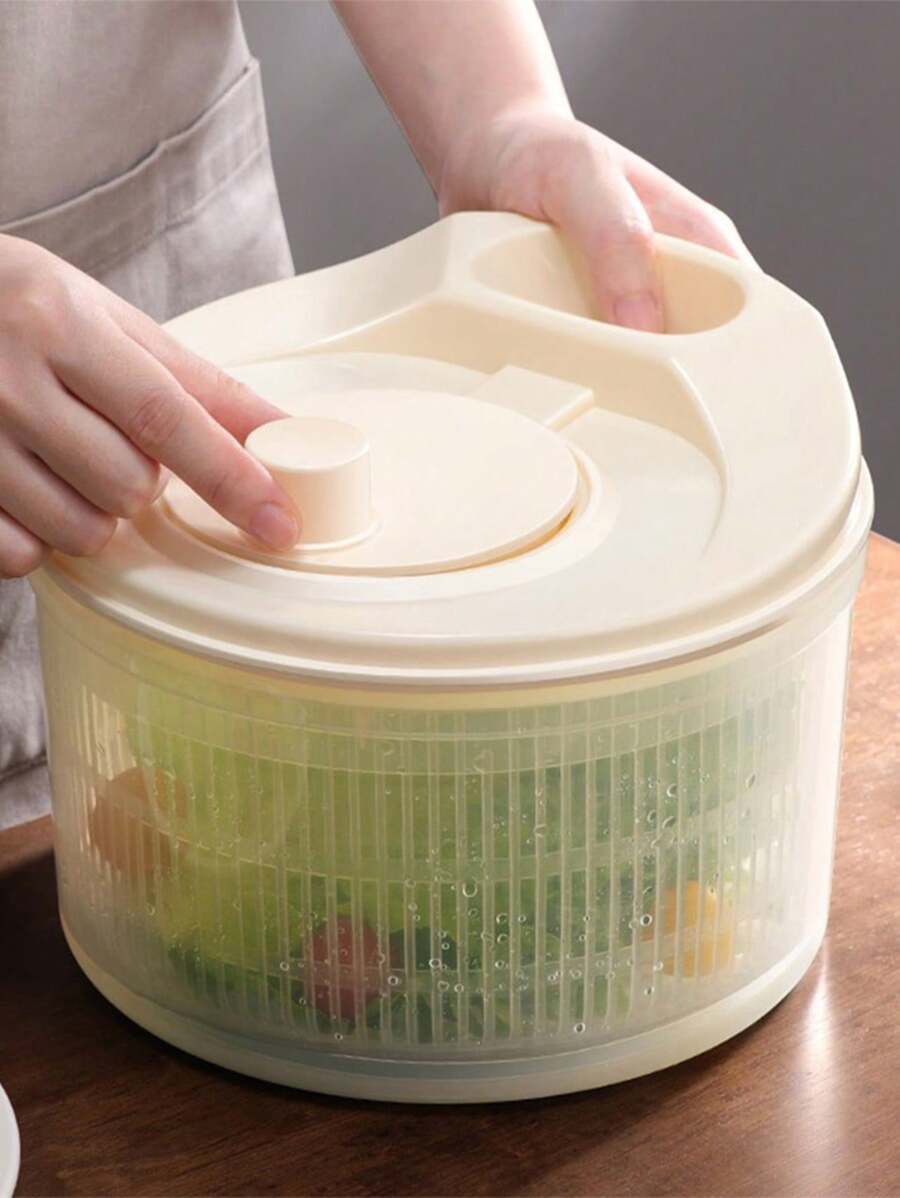 1pc 108oz Salad Spinner Large, Dryer Drainer Crisper Strainer for Home