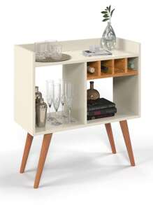 Quality Furniture Aparador Buffet Cantinho Café Sala Estar Pés Estilo Retro Modelo Rubi