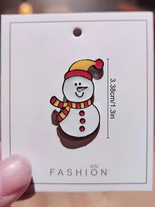1入組可愛的聖誕老人、雪人、雪花、聖誕樹diy金屬小徽章裝飾配件,適用於袋飾、聖誕禮物、情人節、時尚、流行,適用於青少年、女性大學生、老師、新手和白領階層,有趣的禮物,聖誕裝飾,平安夜裝飾