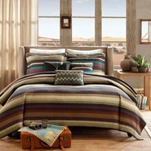 Reversible Quilt Set With Throw Pillows - Nhiều màu - Xem 2