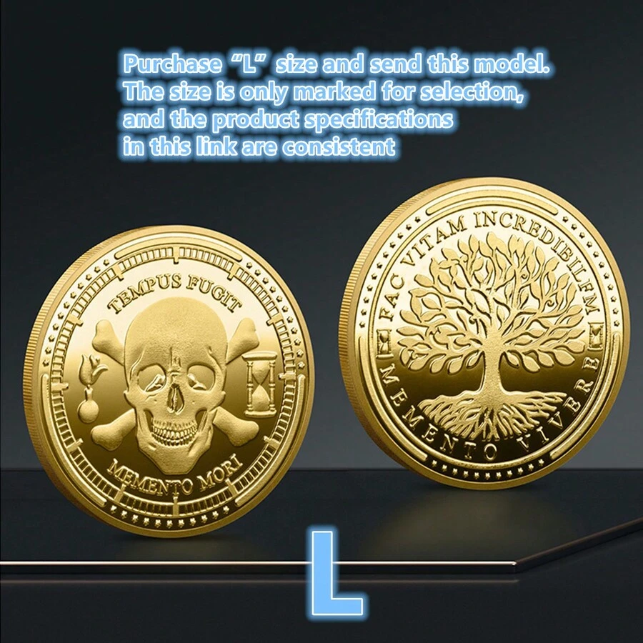 1 枚生命之樹紀念幣/流浪者紀念章,3d 金銀浮雕,銅銀電鍍工藝裝飾,個性化創意 - 彩色 - 查看 1