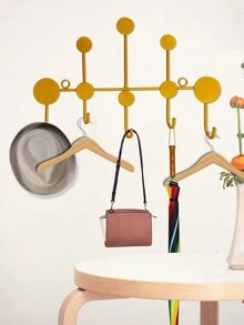 1 件簡單鍛鐵壁鉤,適用於帽子、衣服、鑰匙和包包,無需鑽孔,家居裝飾