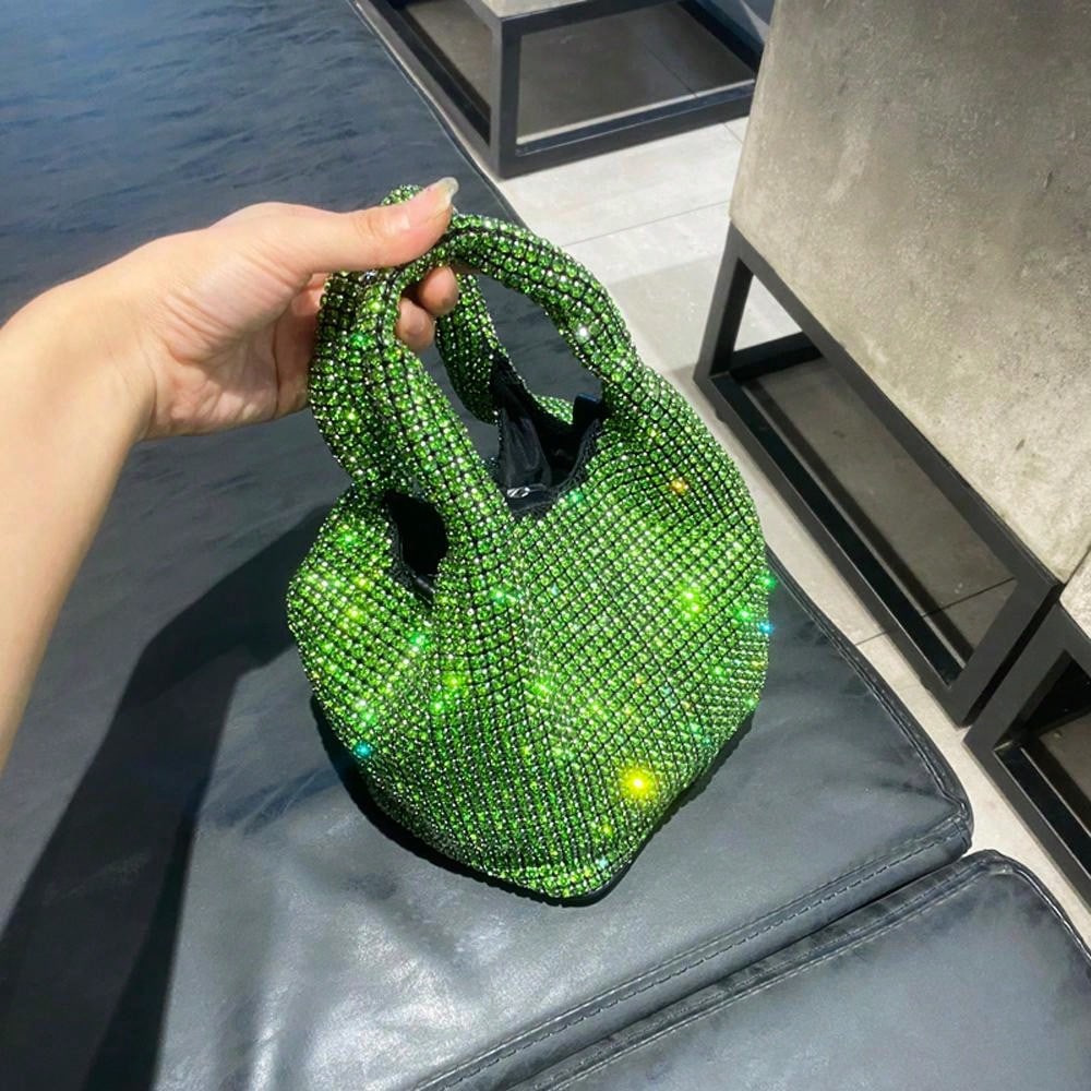 Shiny Full Rhinestone Handbag, Rhinestone Shoulder Bag, Handmade Clutch