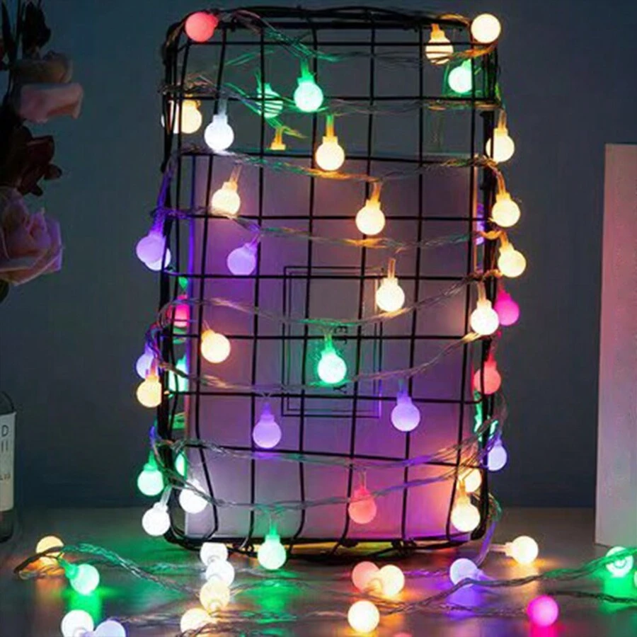 1pc Led Solar/battery Powered Colorful Star & Decorative Light String For Christmas Day & New Year & Party - Multicolor - View 1